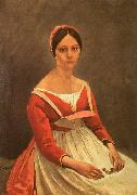  Jean Baptiste Camille  Corot Portrait of Mme Legois oil painting reproduction